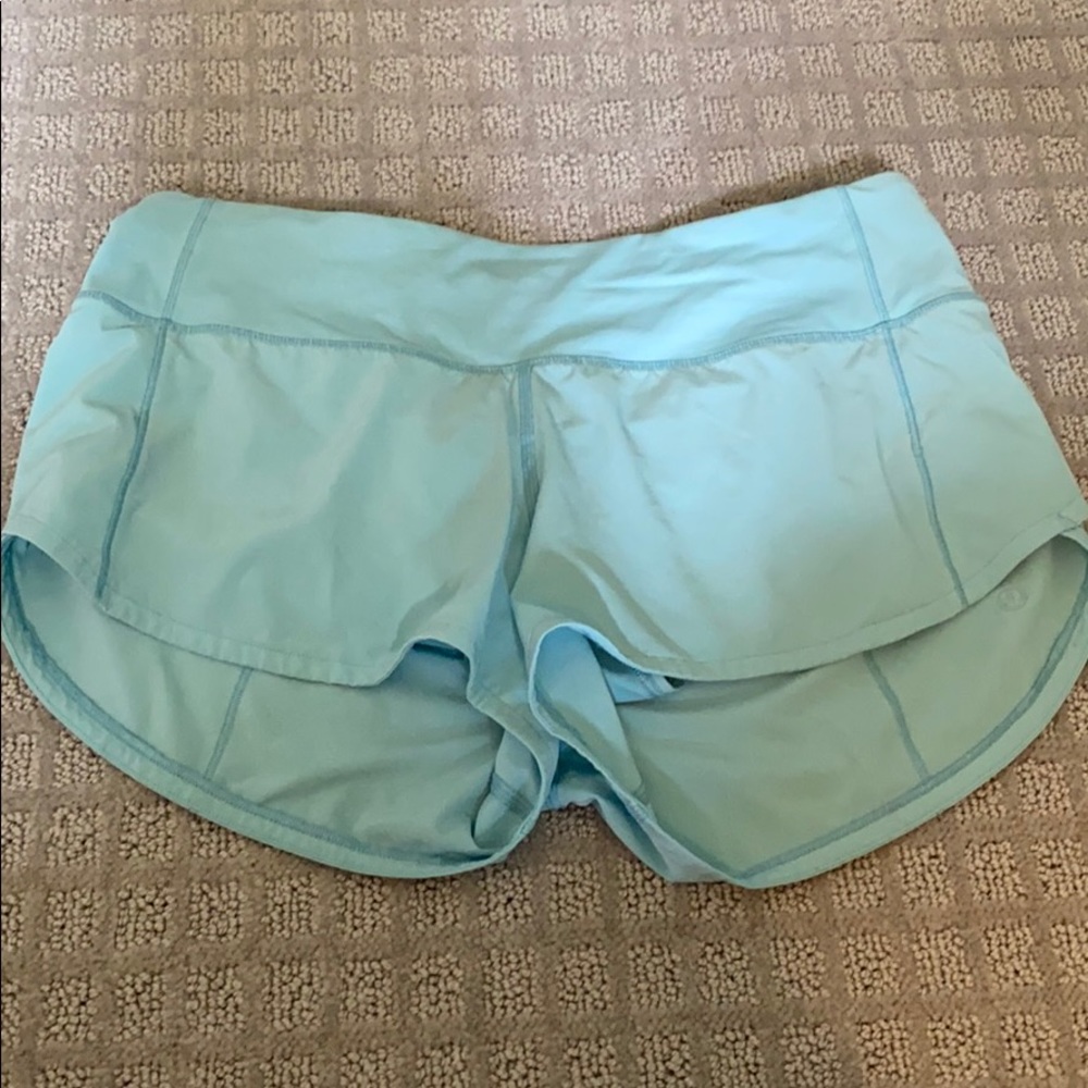 Blue Lululemon Speed up shorts